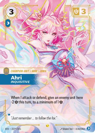 Ahri – Inquisitive (Signature) (227) Foil - Spiritforged