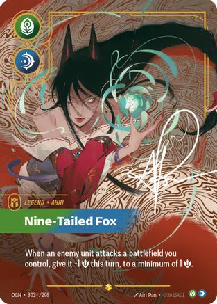Ahri – Nine-Tailed Fox (Signature) (303) Foil - Origins