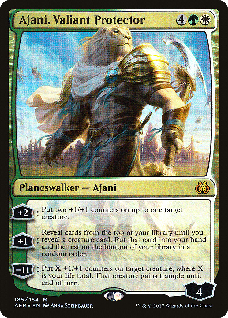 Ajani, Valiant Protector (185) Foil - Aether Revolt