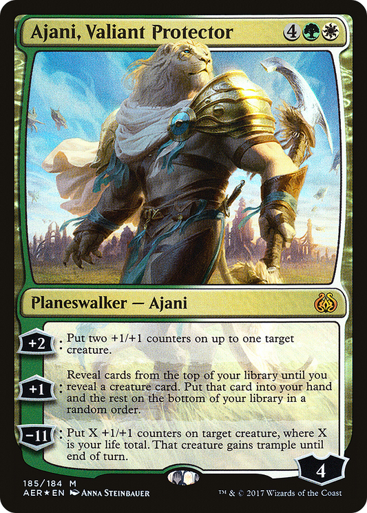 Ajani, Valiant Protector (185) Foil - Aether Revolt