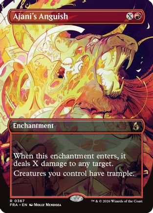 Ajani's Anguish (Borderless) (367) Foil - Reality Fracture