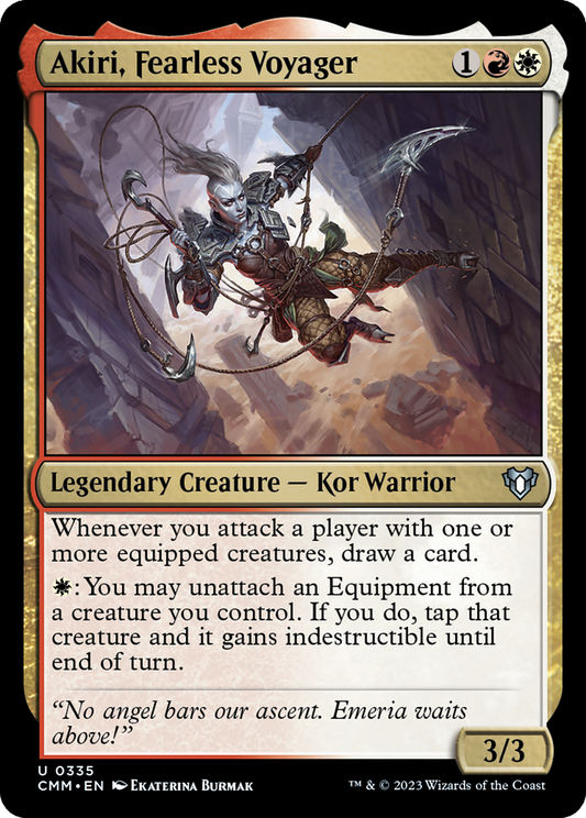 Akiri, Fearless Voyager (335) Foil - Commander Masters