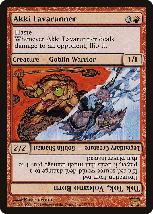 Akki Lavarunner // Tok-Tok, Volcano Born (153) - Champions of Kamigawa