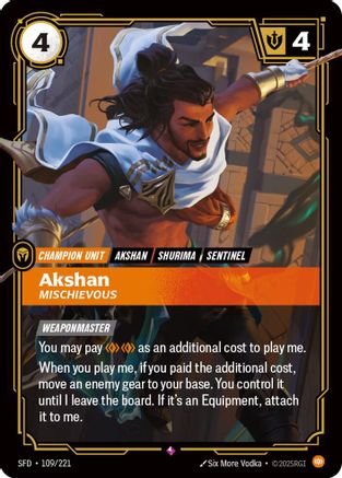 Akshan – Mischievous (109) Foil - Spiritforged