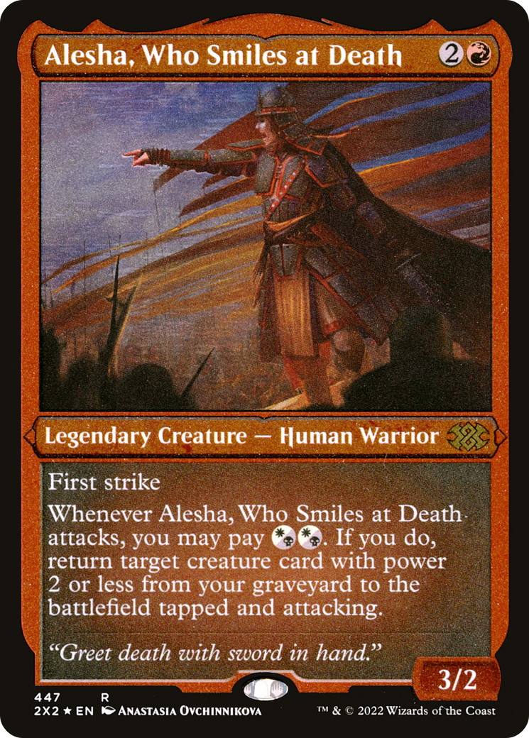 Alesha, Who Smiles at Death (447) Etched Foil - Double Masters 2022