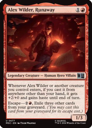Alex Wilder, Runaway (677) Foil - Commander: Marvel Super Heroes