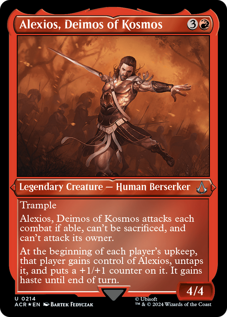Alexios, Deimos of Kosmos (214) Etched Foil - Assassin's Creed