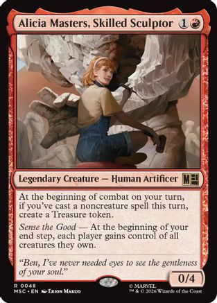 Alicia Masters, Skilled Sculptor (048) Surge Foil - Commander: Marvel Super Heroes