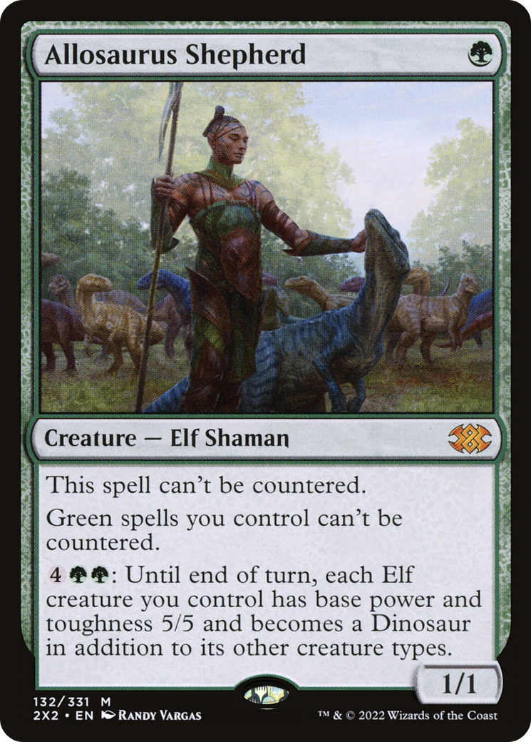 Allosaurus Shepherd (132) Foil - Double Masters 2022