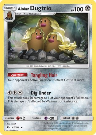 Alolan Dugtrio (87) Holofoil - Sun & Moon