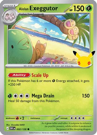 Alolan Exeggutor (2) Holofoil - 30th Celebration