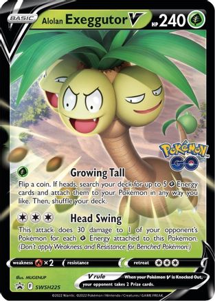 Alolan Exeggutor V (SWSH225) Holofoil - Black Star Promos
