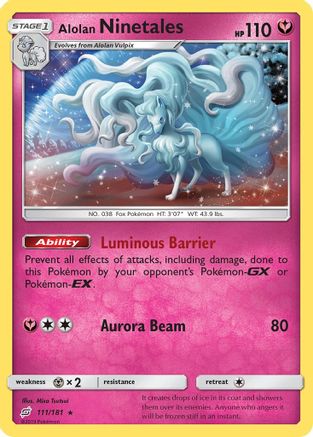 Alolan Ninetales (111) Reverse Holofoil - Team Up