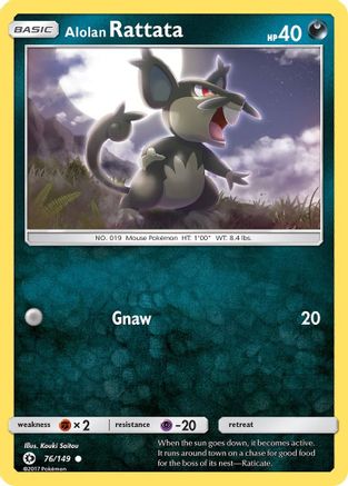 Alolan Rattata (76) Reverse Holofoil - Sun & Moon