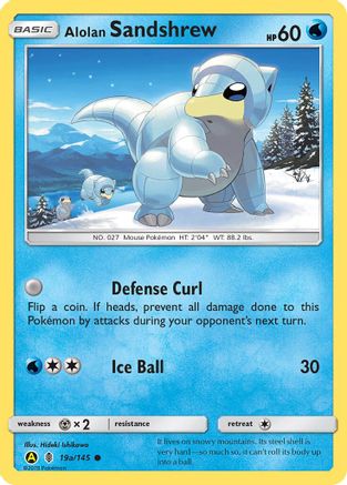 Alolan Sandshrew (19a) Holofoil - Guardians Rising