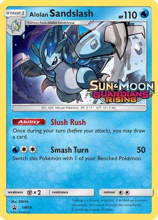 Alolan Sandslash (Prerelease) (SM18) Holofoil - Black Star Promos
