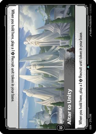 Altar to Unity (275) - Origins