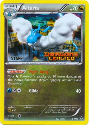 Altaria (Prerelease) [Staff] (BW48) Holofoil - Black Star Promos