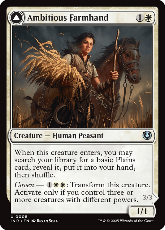 Ambitious Farmhand // Seasoned Cathar (008) Foil - Innistrad Remastered