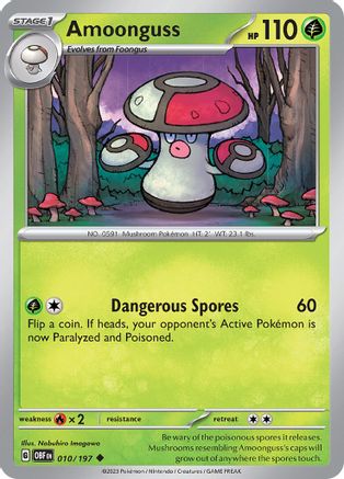 Amoonguss (10) Reverse Holofoil - Obsidian Flames