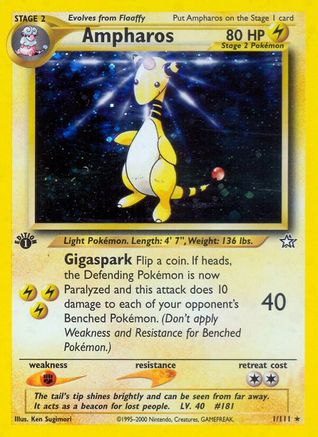 Ampharos (1) (1st Edition) Holofoil - Neo Genesis