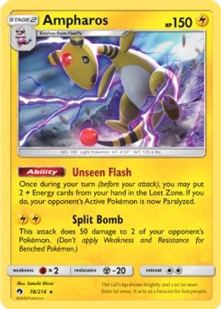Ampharos (Deck Exclusives) (78) - Lost Thunder