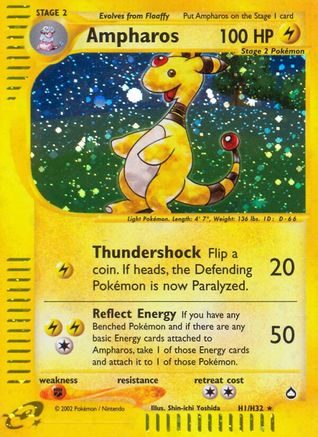 Ampharos (H1) Holofoil - Aquapolis