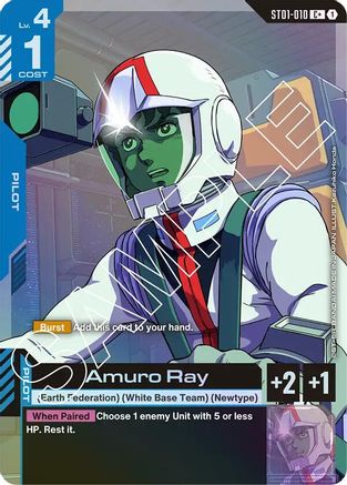 Amuro Ray (C+) (ST01-010) Holofoil - Starter Deck 01: Heroic Beginnings