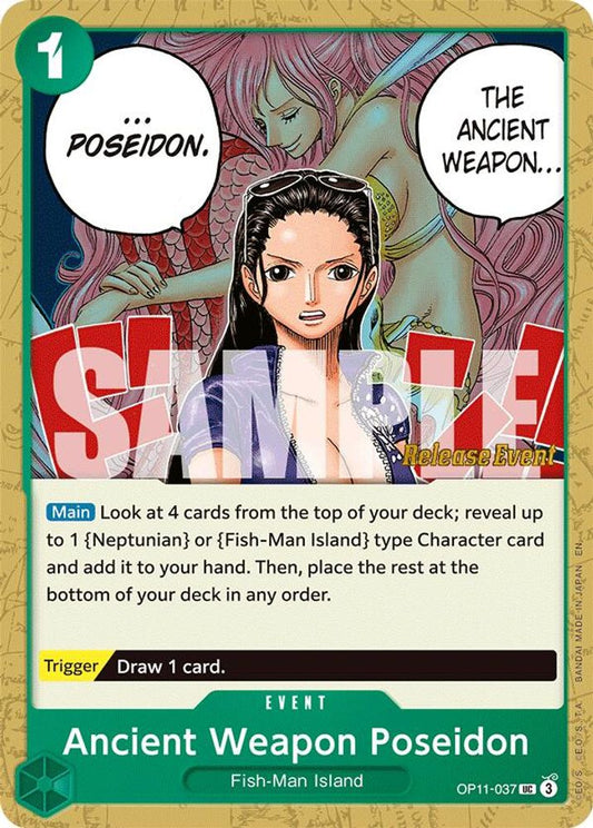 Ancient Weapon Poseidon (OP11-037) Release Event Cards