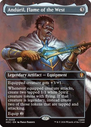 Anduril, Flame of the West (Borderless) (039) Foil - The Hobbit: Eternal-Legal