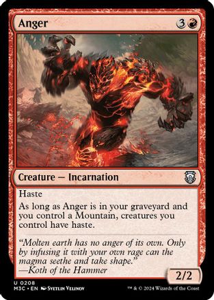 Anger (208) Ripple Foil - Commander: Modern Horizons 3