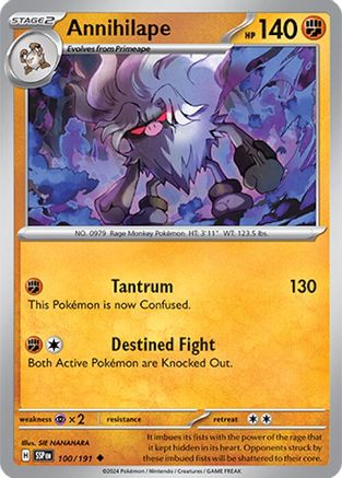 Annihilape (100) Reverse Holofoil - Surging Sparks