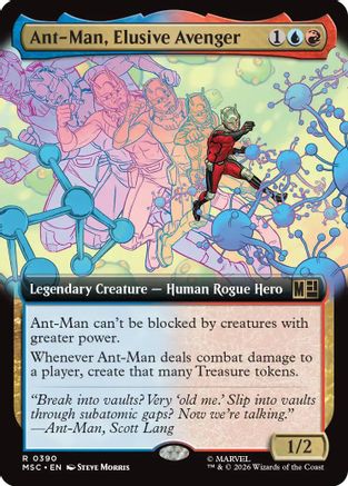 Ant-Man, Elusive Avenger (Extended Art) (390) - Commander: Marvel Super Heroes