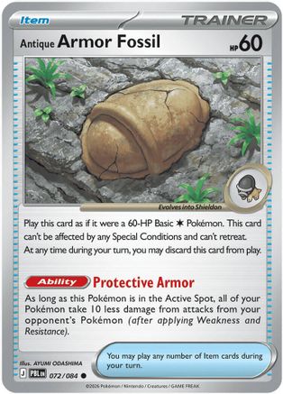 Antique Armor Fossil (72) - Pitch Black