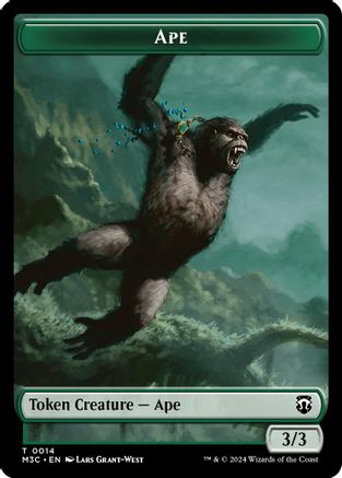 Ape // Plant (14/26) Ripple Foil - Commander: Modern Horizons 3 Tokens