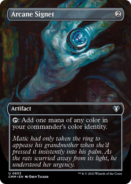 Arcane Signet (Borderless) (653) Foil - Commander Masters