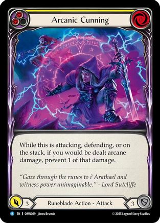 Arcanic Cunning (Yellow) (OMN089) Rainbow Foil - Omens of the Third Age