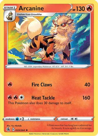 Arcanine (33) Reverse Holofoil - Fusion Strike