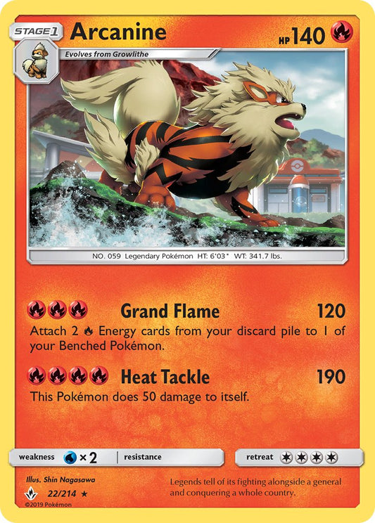 Arcanine (Cosmos Holo) (Blister Exclusive) (22) Holofoil - Unbroken Bonds