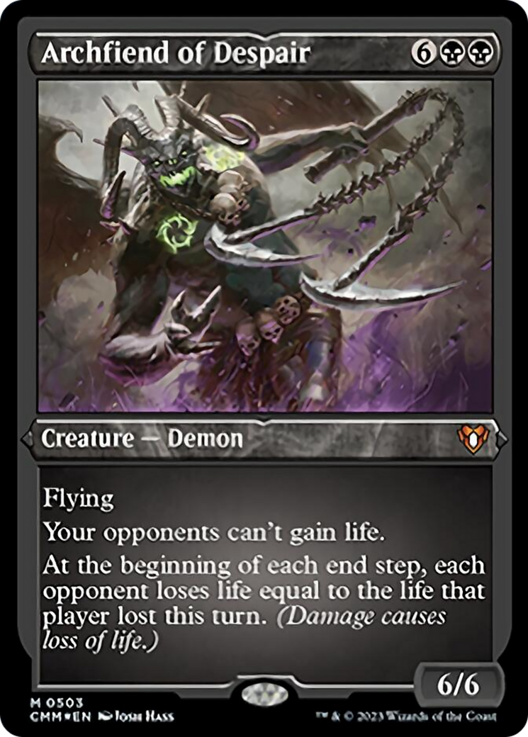 Archfiend of Despair (503) Etched Foil - Commander Masters