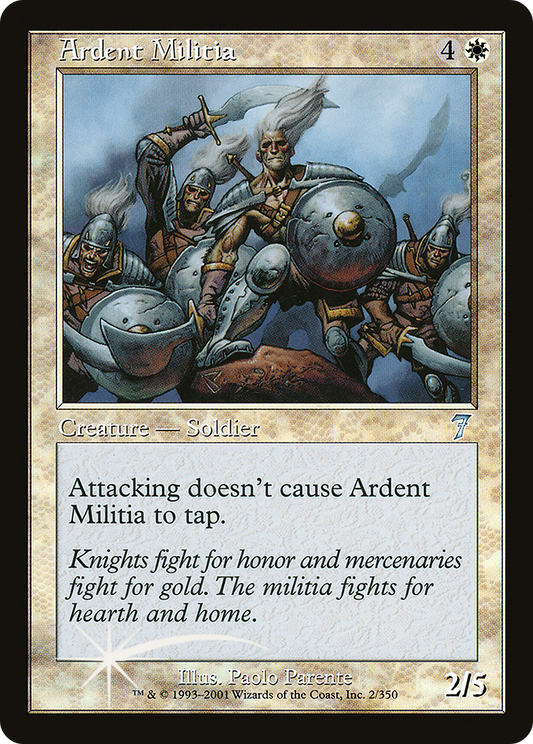 Ardent Militia (002) Foil - Seventh Edition