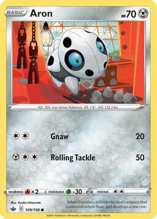 Aron (109) Reverse Holofoil - Chilling Reign