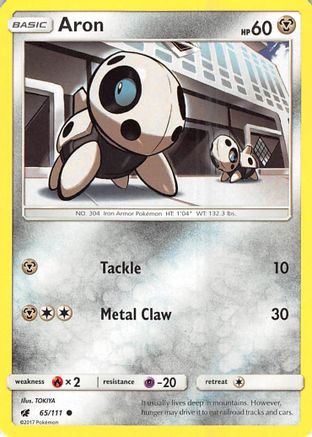 Aron (65) Reverse Holofoil - Crimson Invasion
