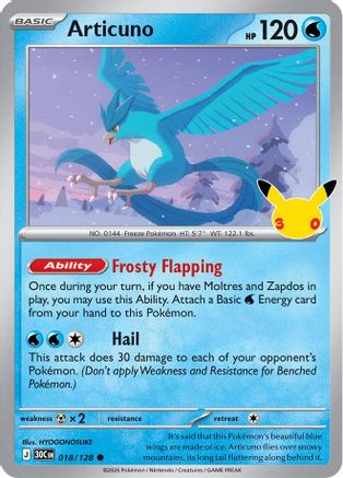 Articuno (18) Holofoil - 30th Celebration