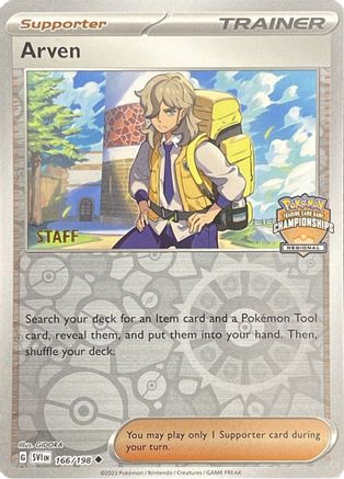 Arven (Regional Championships) [Staff] (166) Reverse Holofoil - League & Championship Cards