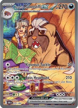 Arven's Mabosstiff ex (Alternate Full Art) (235) Holofoil - Destined Rivals