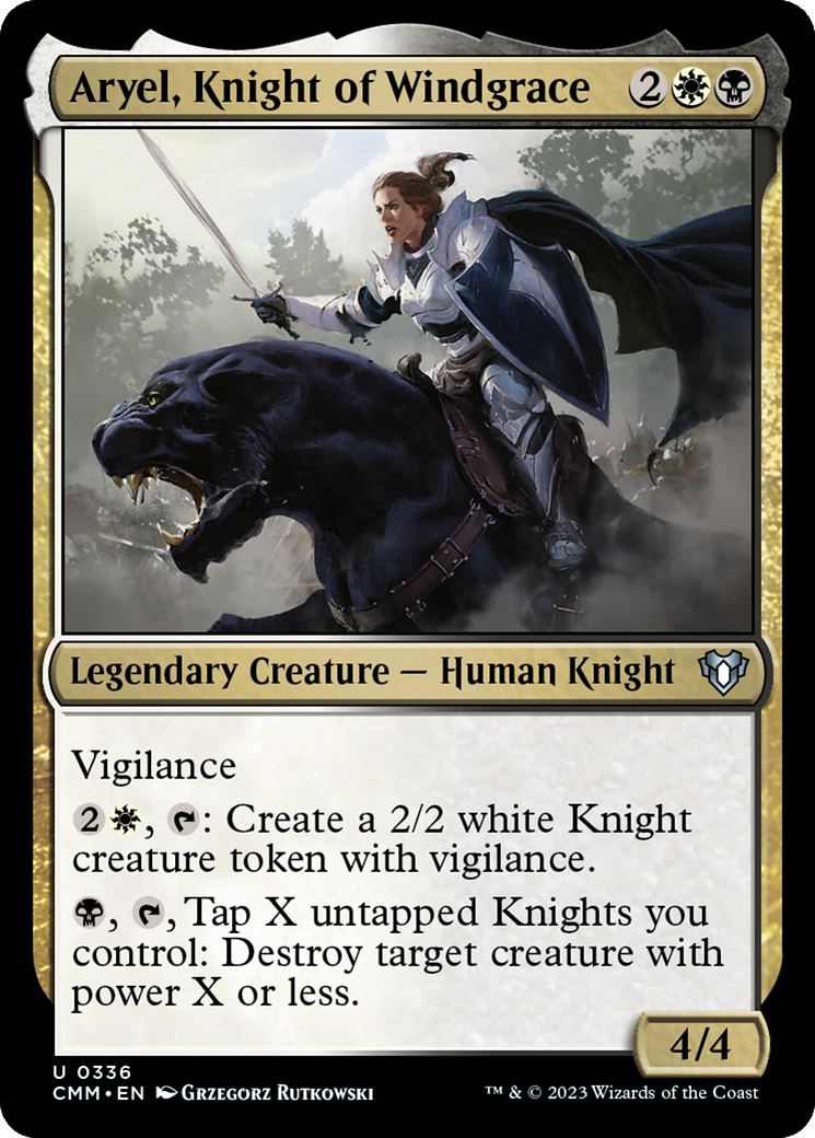 Aryel, Knight of Windgrace (336) Foil - Commander Masters