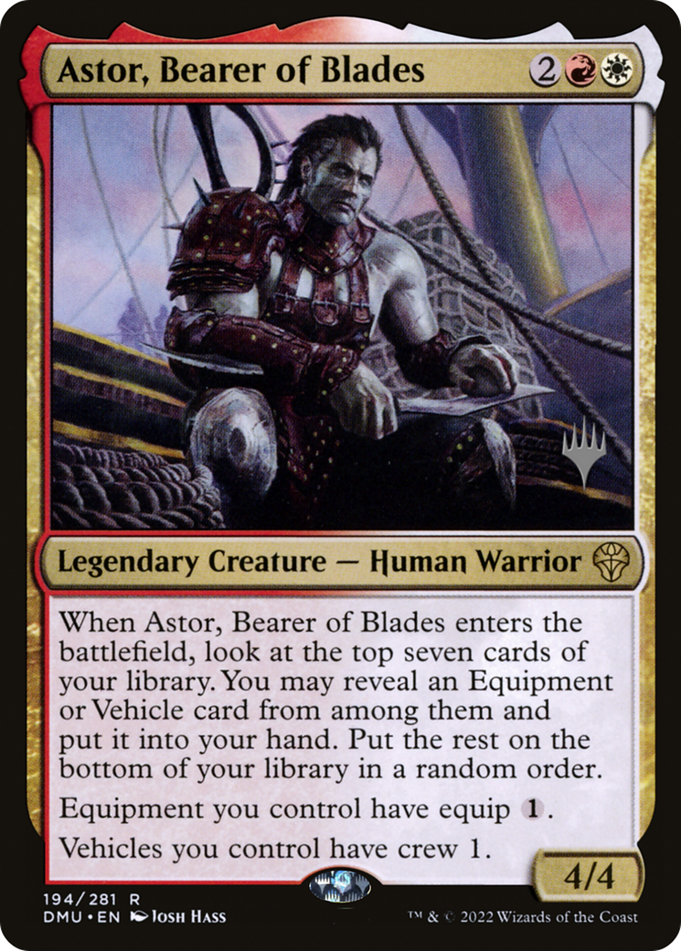 Astor, Bearer of Blades (194p) - Dominaria United Promos Foil
