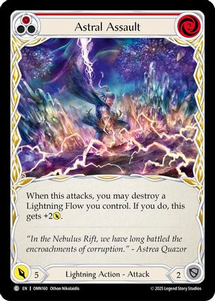 Astral Assault (Red) (OMN160) Rainbow Foil - Omens of the Third Age