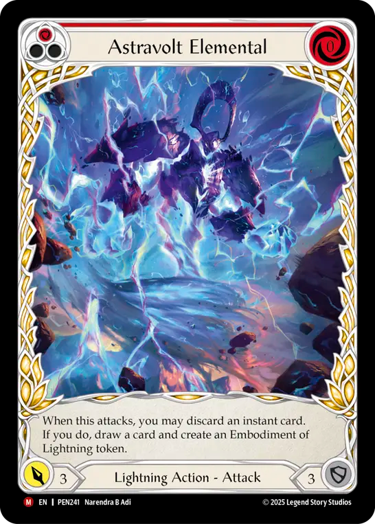 Astravolt Elemental (Extended Art) (PEN241) Rainbow Foil - Compendium of Rathe